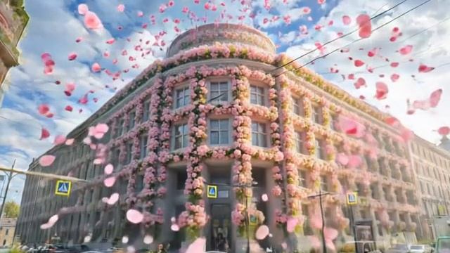 Добавим цвета в этот серый Петербург... Нейросеть предложила пусть не снег, но цветочки