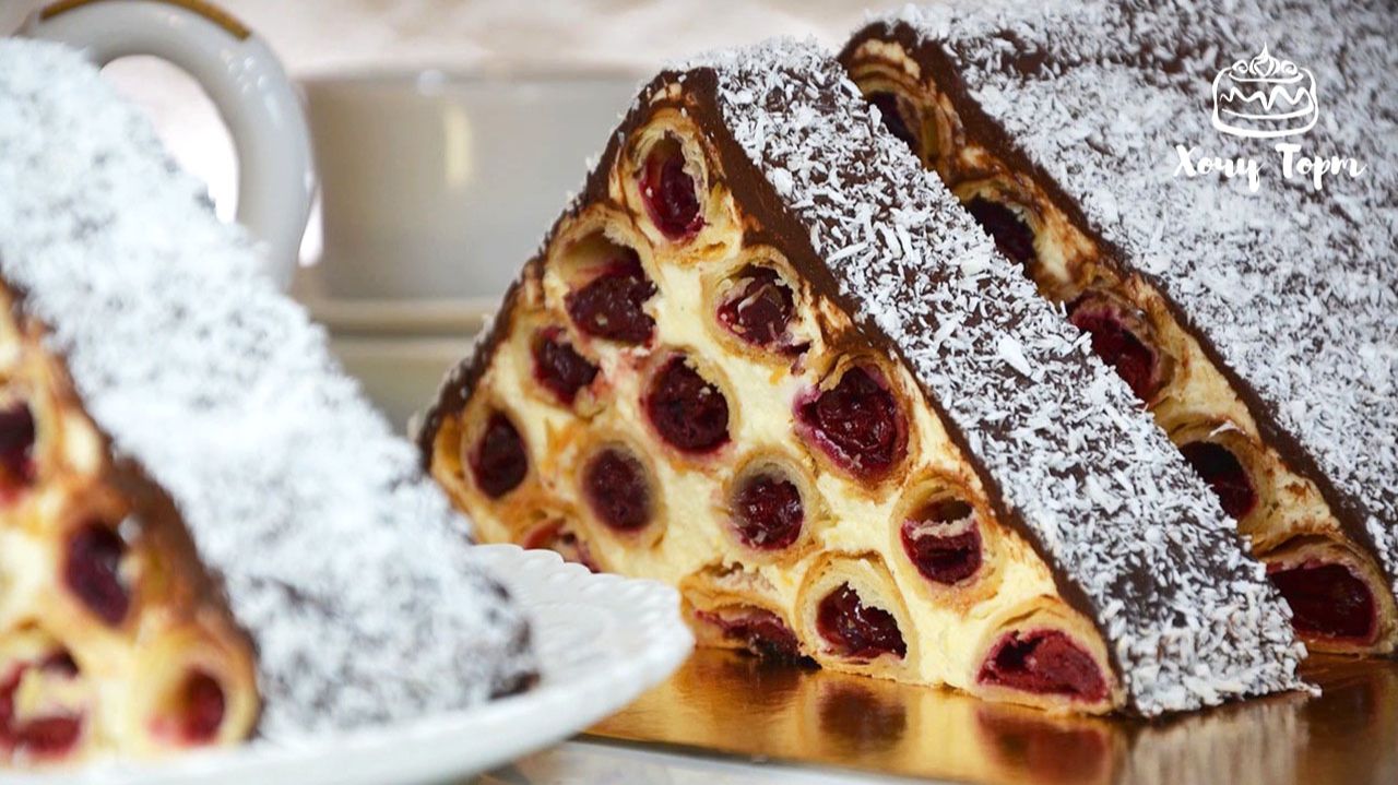 🍒 ЭТОТ ТОРТ УДИВИТ ВСЕХ ГОСТЕЙ! Монастырская изба с вишней и нежнейшим кремом 😋