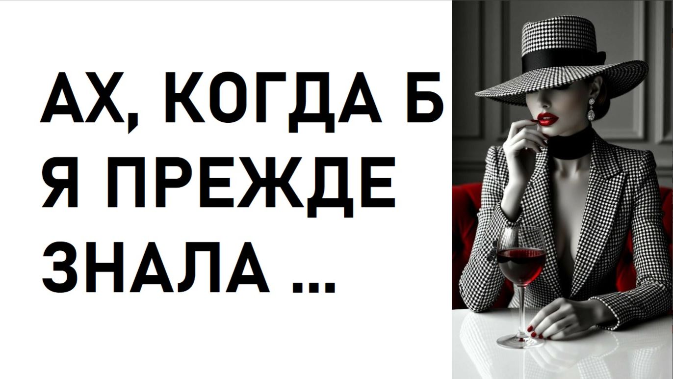 Ах когда б я прежде знала