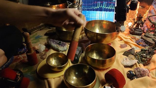 Набор 5 чаш Саттва.  152 214 432 570 гц  22-10 см  4кг    44.5к