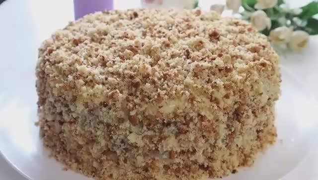 Без раскатки коржей! Нежный,как Пух! Медовик с лимонным кремом/ Домашний простой торт