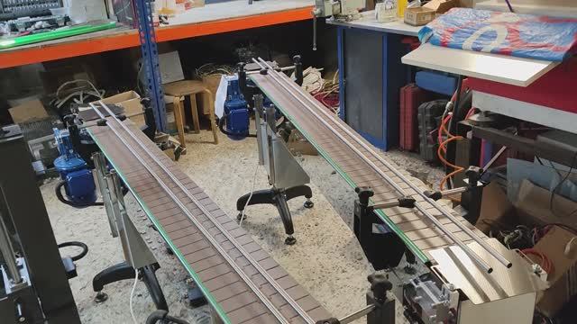 Транспортёр пластинчатый 2000 мм, цепь 152,4 мм