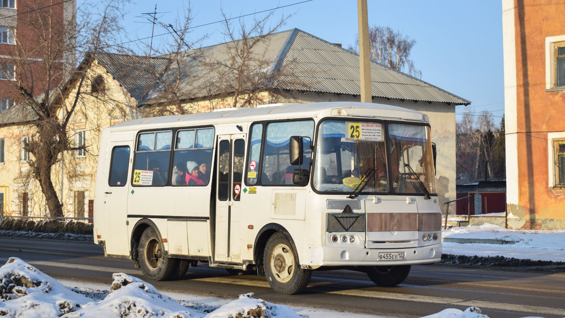 Автобус ПАЗ-32053 (В 455 ЕХ 122). Покатушки по Новоалтайску.