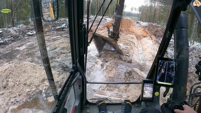 Строительство, лесная дорога , дренажные работы