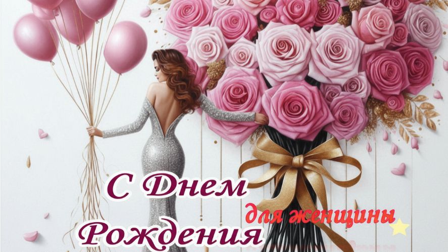 Самое нежное поздравление с Днем Рождения женщине! 🌸 Трогательная открытка до слез