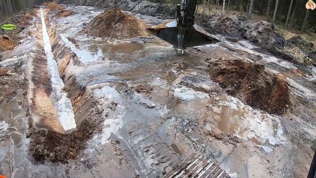Строительство. следующий обзор, лесная дорога. дренажные работы