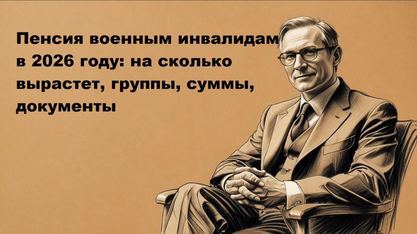 Пенсия военным инвалидам в 2026 году: размеры по группам, надбавки и льготы