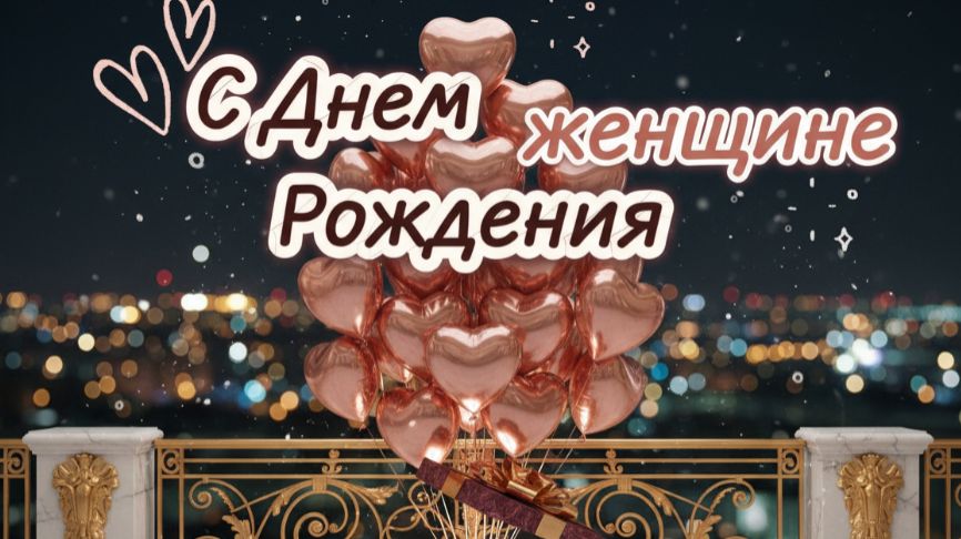 Красивое поздравление с Днём Рождения женщине 💐 Нежная музыкальная открытка