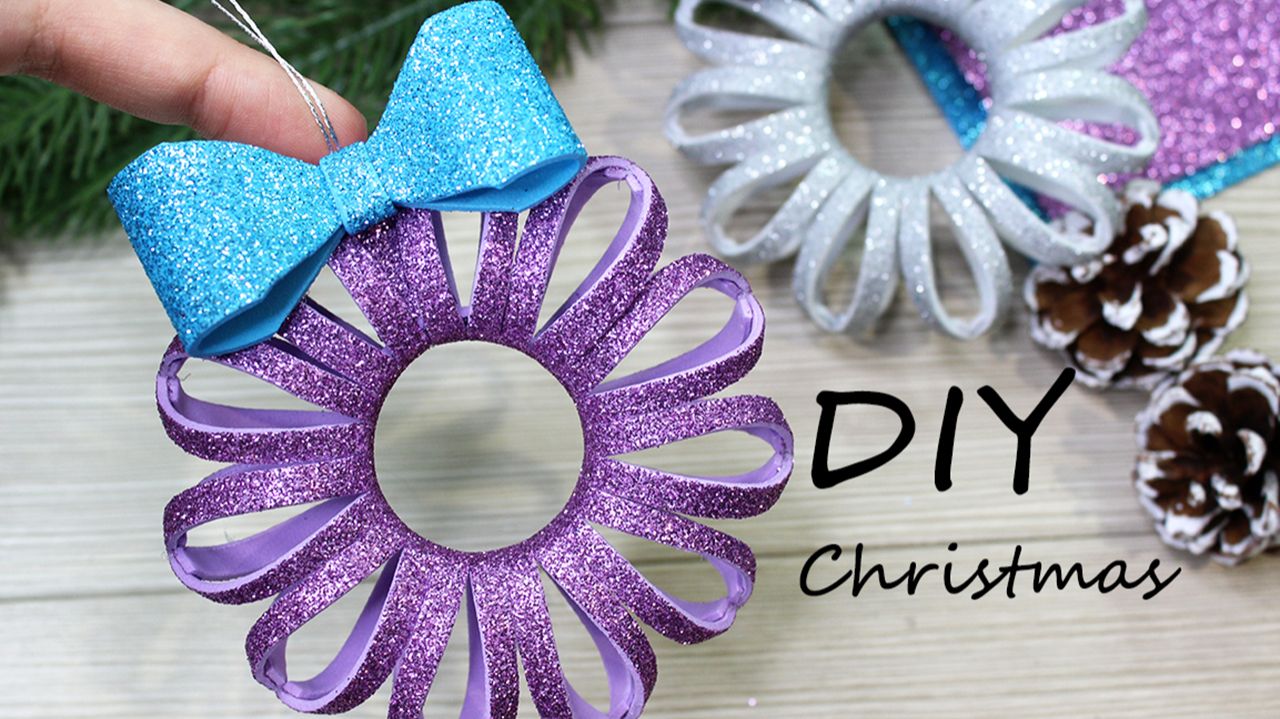 Мастер-класс Новогодняя игрушка из фоамирана. Игрушка на ёлку