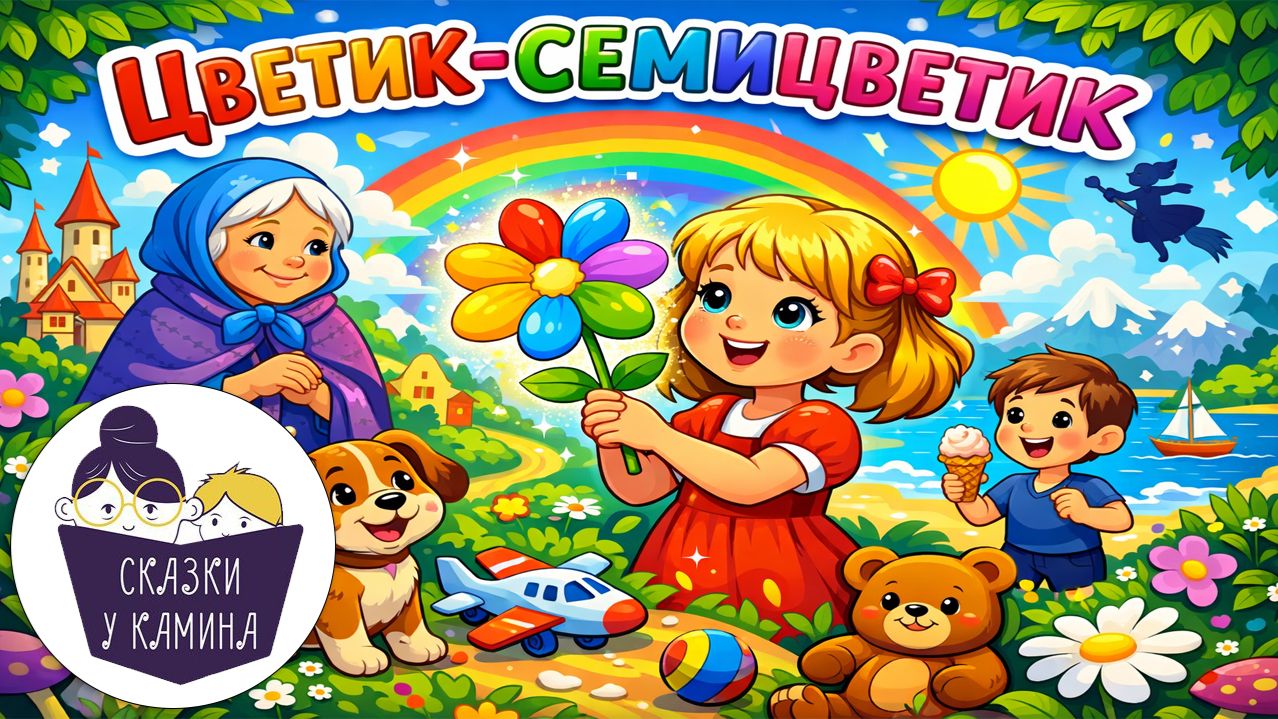 Цветик-семицветик. Сказки на ночь для детей. Сказки у камина | Аудио сказки |Русские народные сказки
