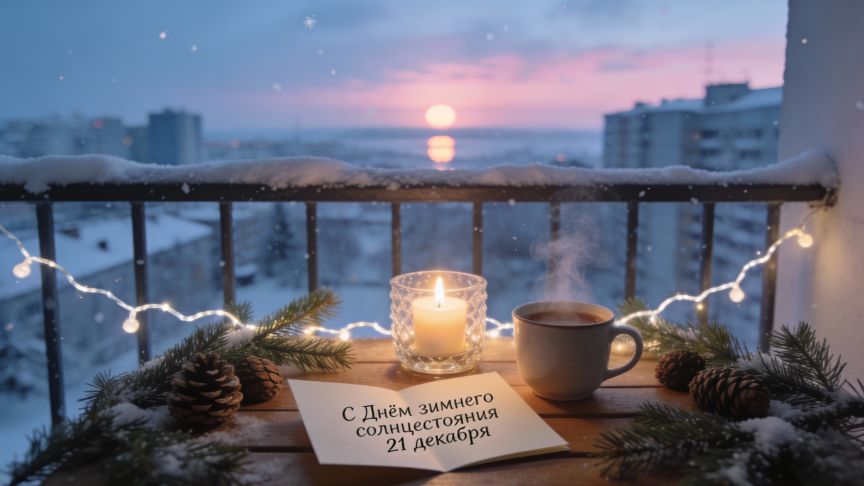 С Днём зимнего солнцестояния 21 декабря Красивое музыкальное поздравление в самую длинную ночь года