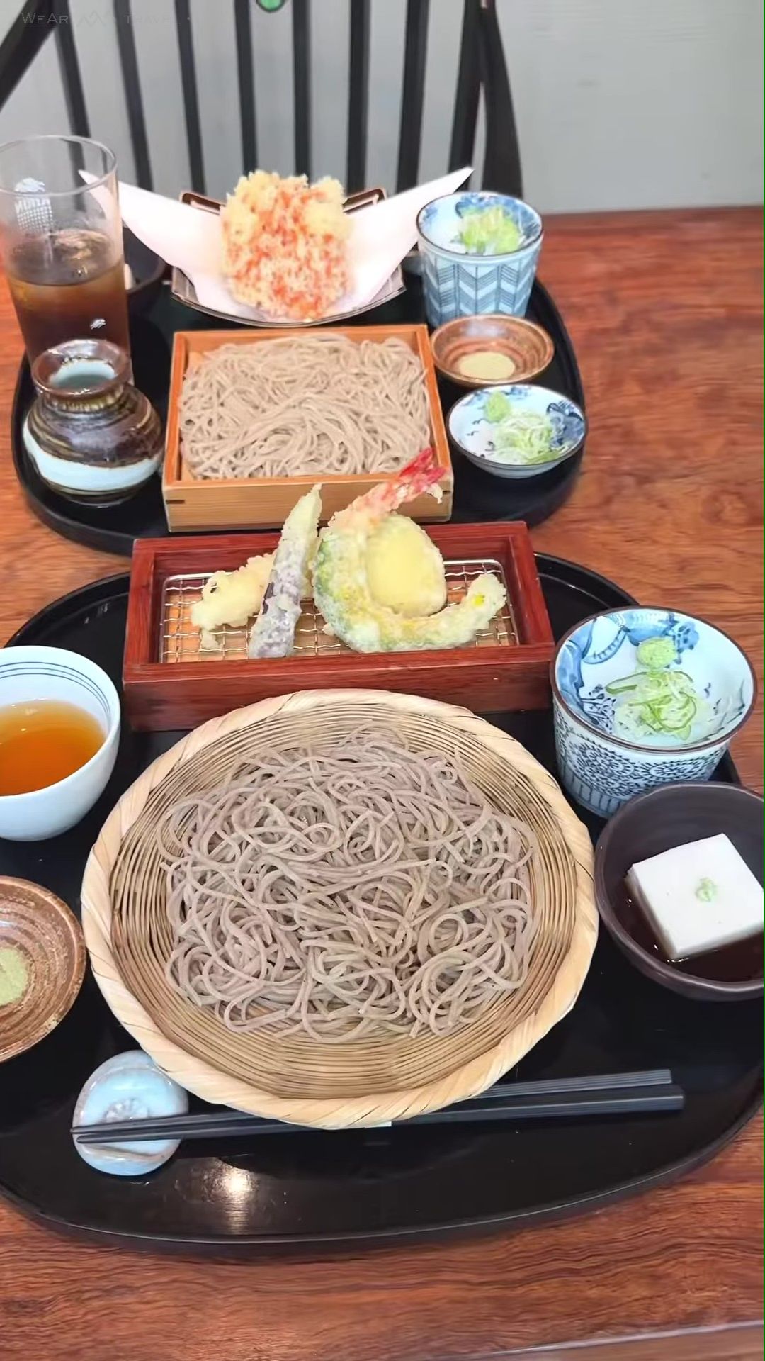 Настоящая японская лапша соба среди природных пейзажей