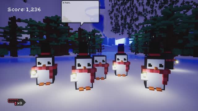 Christmas Luge / Милые пингвинчики в шарфиках