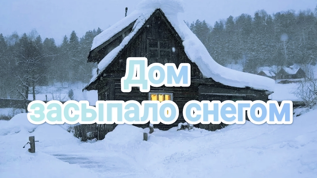 Дом засыпало снегом