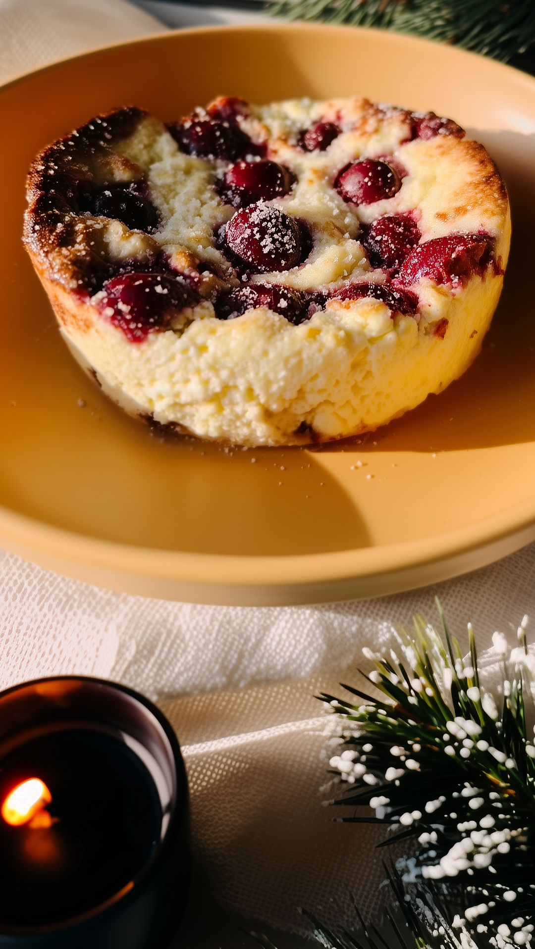 Творожные мини-запеканки с вишней #рецепт #десерт #выпечка #еда