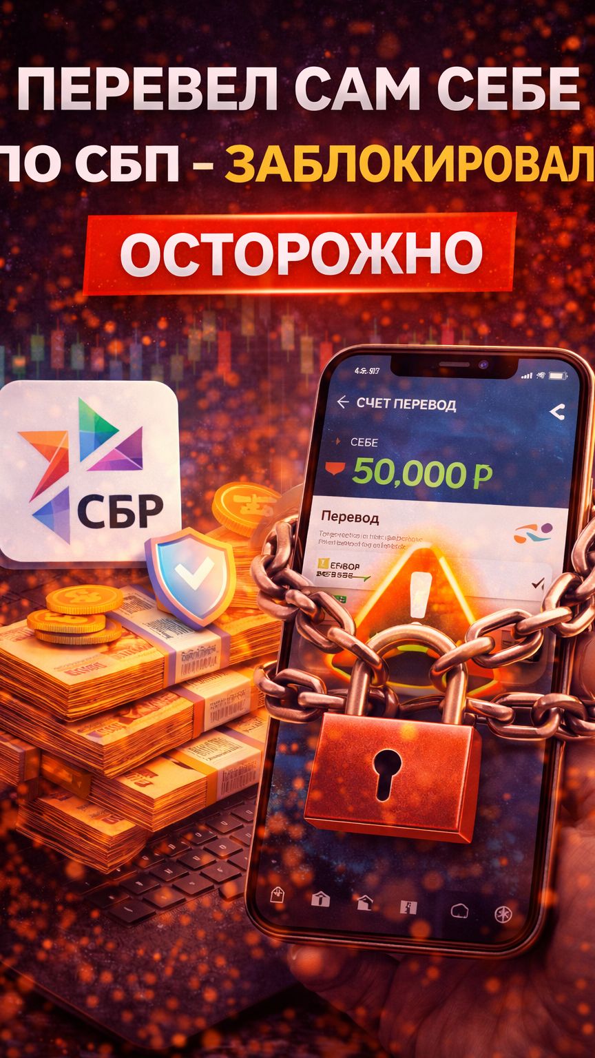 Перевел сам себе по СБП-заблокировали ОСТОРОЖНО