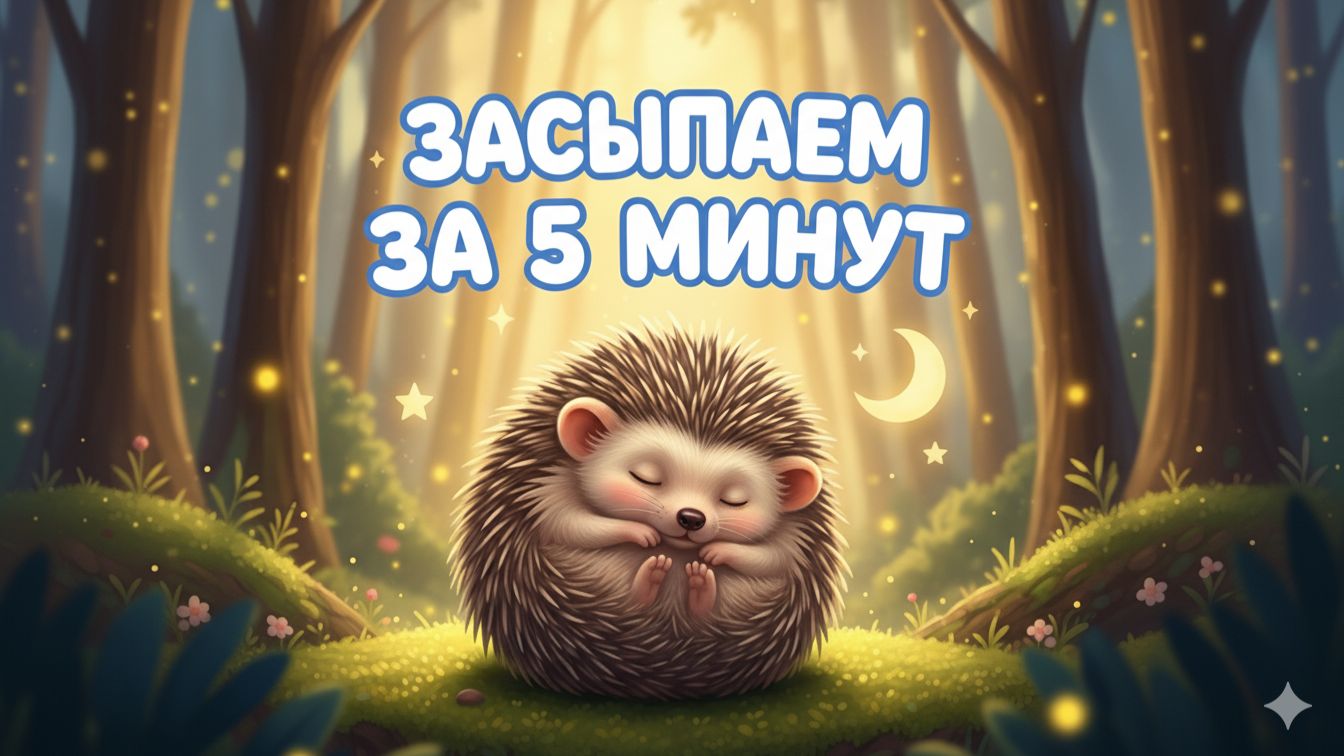 Как быстро уснуть? 🌙 Сказка на ночь про Ёжика Пушка (Успокаивающая аудиосказка для детей)