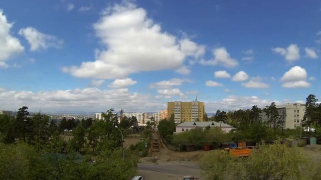 Динамичные облака, ремонт дороги time lapse, GoPro г. Чита.