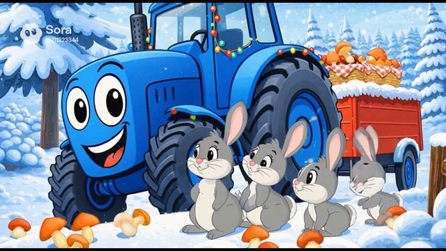 ДЕТСКИЕ ПЕСЕНКИ! ВЕСЕЛЫЙ СБОРНИК НОВОГОДНИХ ПЕСЕНОК ДЛЯ ДЕТЕЙ! ВЕСЕЛЫЙ СИНИЙ ТРАКТОР