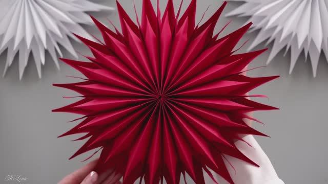 Супер крутая снежинка из бумаги.  Как сделать 3D снежинку из бумаги?  Просто и очень красиво!