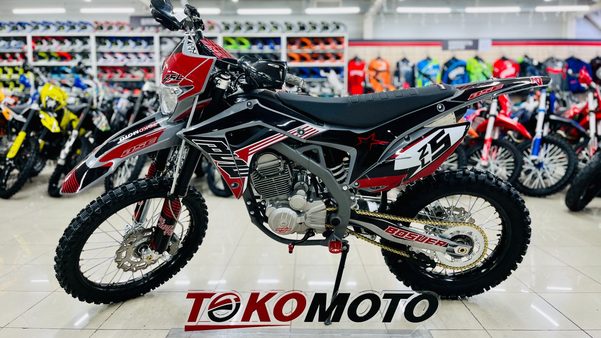 Кроссовый мотоцикл BSE Z5 L Red Volcano 19 (НОВОЕ ВИДЕО)