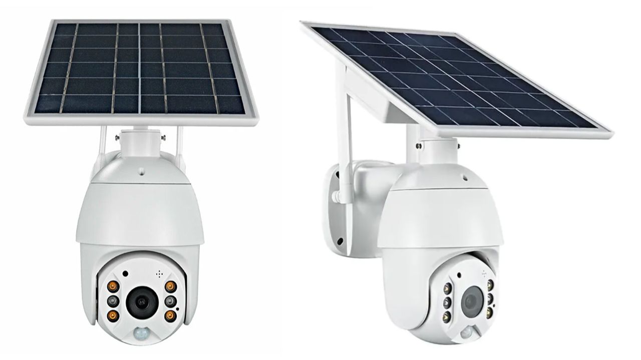 Уличная 4g камера с солнечной панелью для дачи