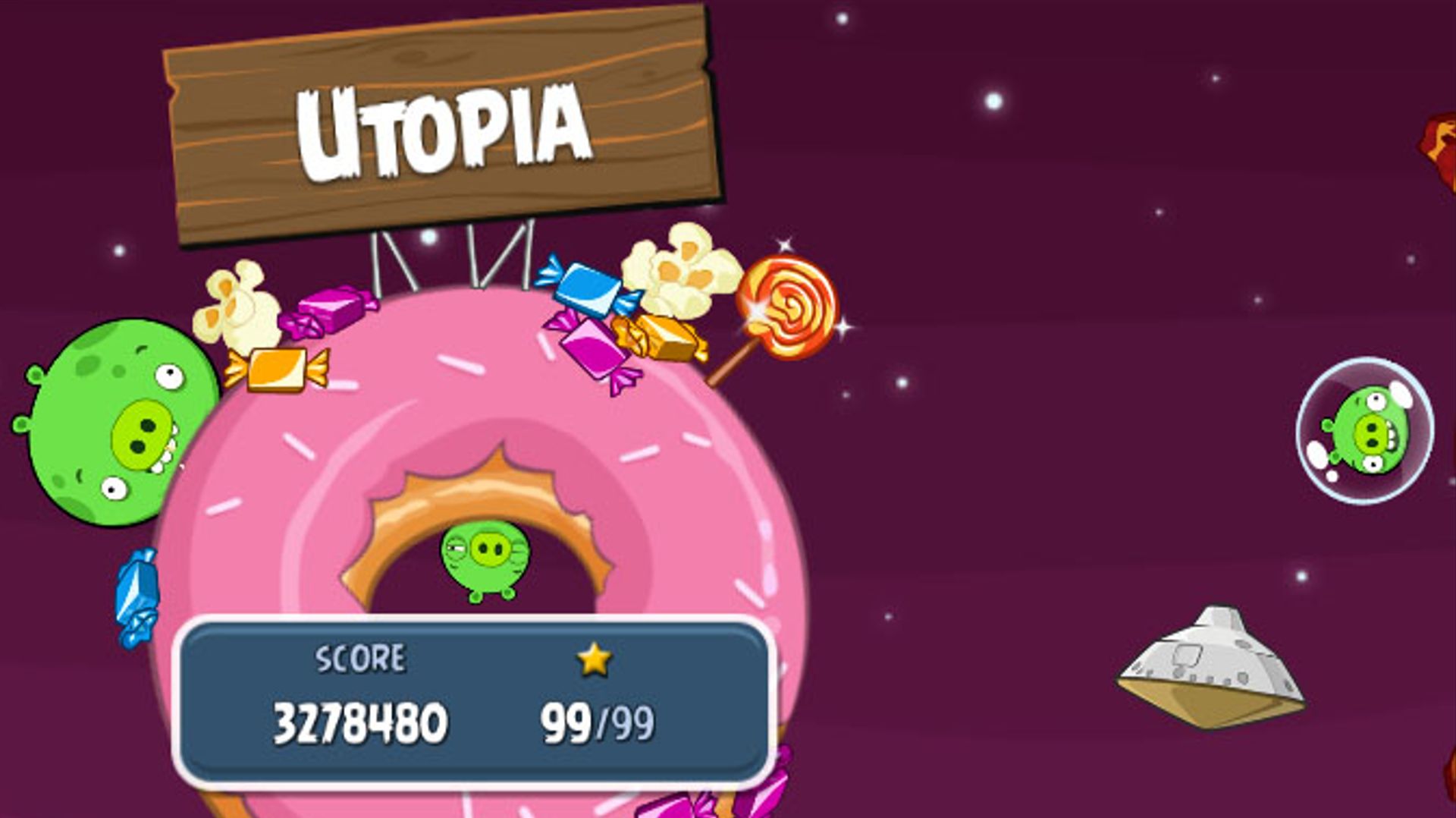 Angry Birds Space. UTOPIA (уровень 14) 3 stars. Прохождение от SAFa
