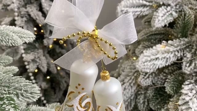 Ёлочное украшение гирлянда ЗОЛОТИСТЫЙ УЗОР, 20 см, С2075