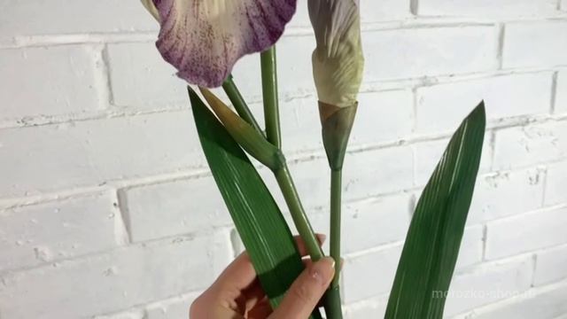 Декоративное украшение-ветка ЦВЕТУЩИЙ ИРИС, светло-сиреневый, 80 см, 215639-62