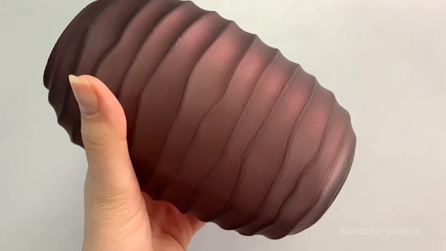 Стеклянная ваза ГРЕЧИШНЫЙ МЕД, 16 см, 2016407-3