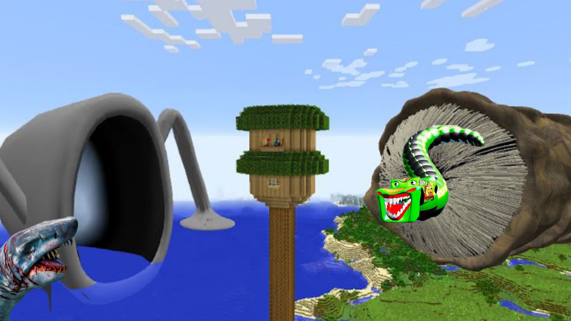 ЭПИЧЕСКОЕ ВЫЖИВАНИЕ ОТ ПЕСЧАНЫХ ЧЕРВЕЙ И МОРСКИХ ХИЩНИКОВ в МАЙНКРАФТЕ