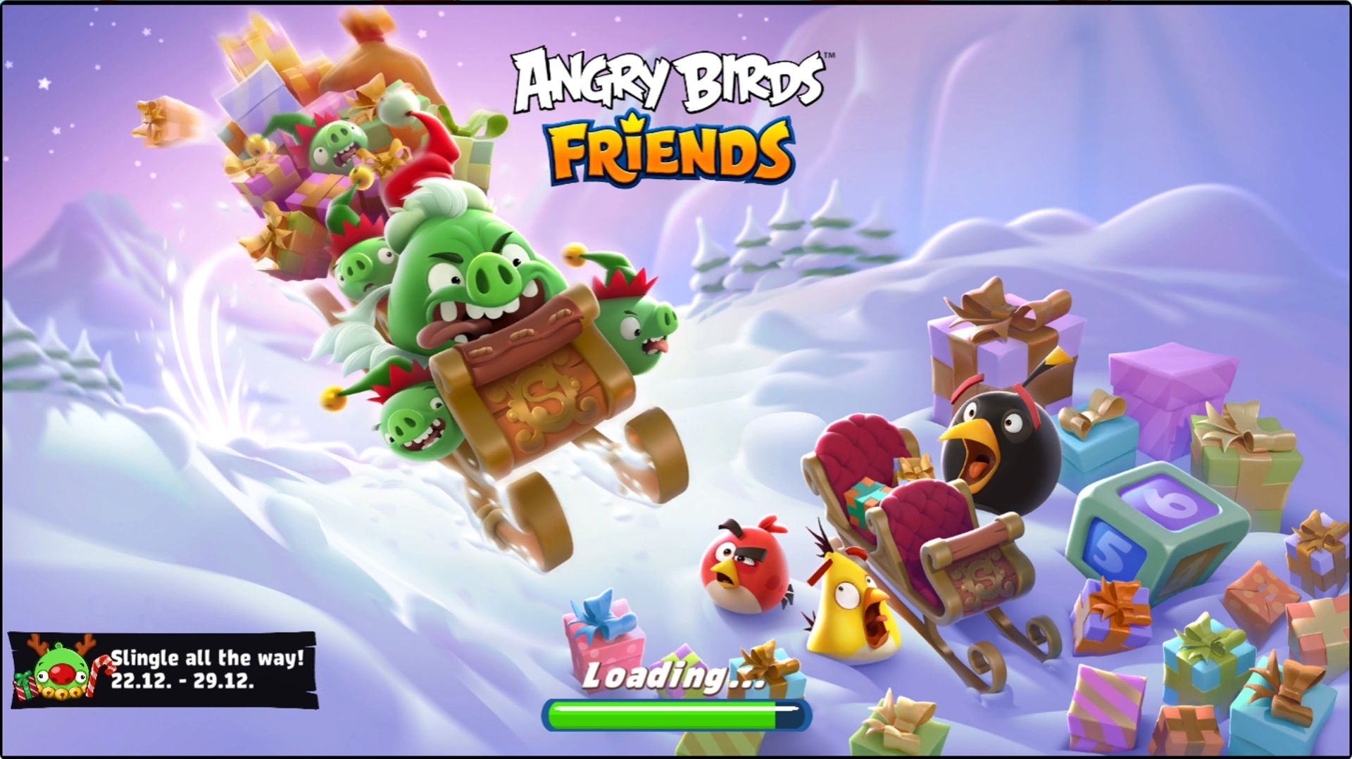 Angry Birds Friends. Slingle all the way! 1 (24.12.2025). 3 звезды. Прохождение от SAFa.