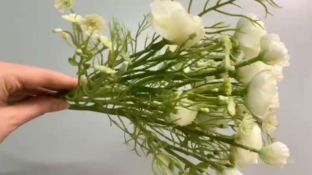 Искусственный букет РАНУНКОЛИ, белый, 40 см, 215757-54-2