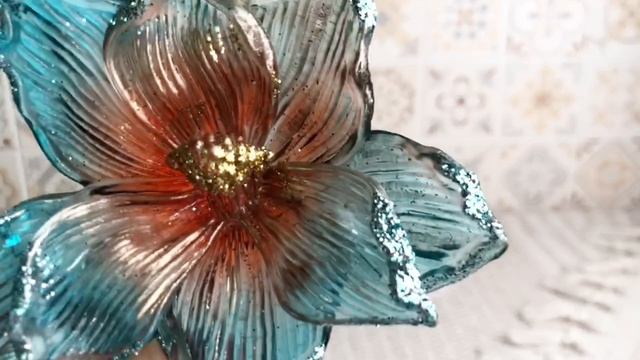 Ёлочное украшение ПУАНСЕТТИЯ 'ТРОПИЧЕСКИЙ ПОЛДЕНЬ', пластик, 10 см, ZCI24028-1