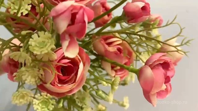 Искусственный букет РАНУНКОЛИ, тёмно-розовый, 40 см, 215757-54-1