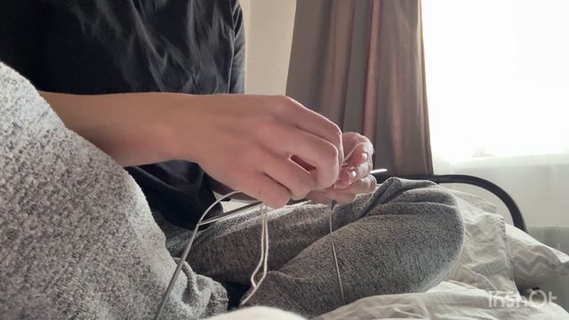 ASMR 🧶 вязание спицами