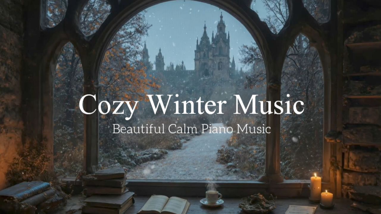 A Cozy Winter Atmosphere From The Window🤍Accompanied By Beautiful And Soothing Piano Music