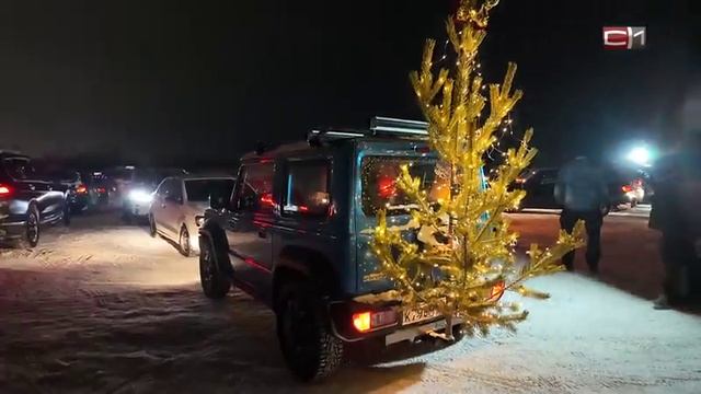 Сургутские автомобилисты поучаствовали в ежегодном флешмобе «Автоелка»