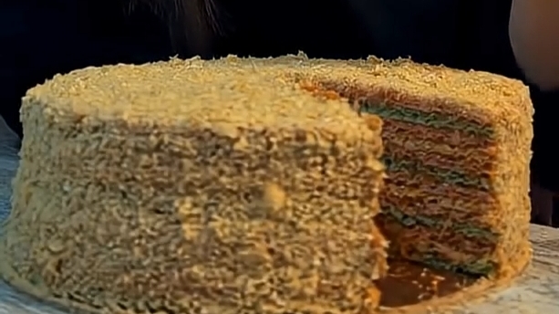 Вафельный ТОРТ с варёной сгущёнкой...🍰🎄😋