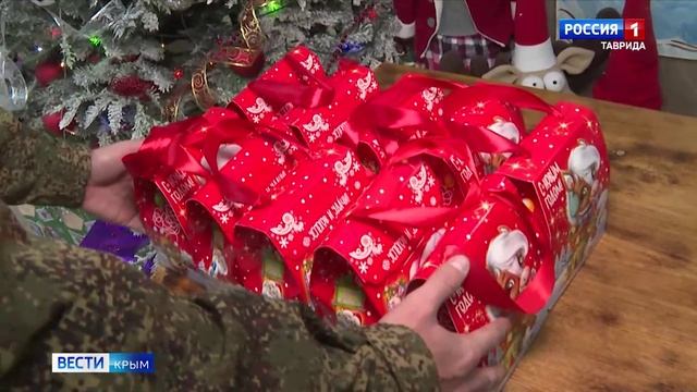 Бойцы одной из воинских частей поздравили с Новым годом воспитанников симферопольской школы-интернат