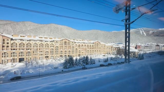 Зимняя сказка из окна поезда