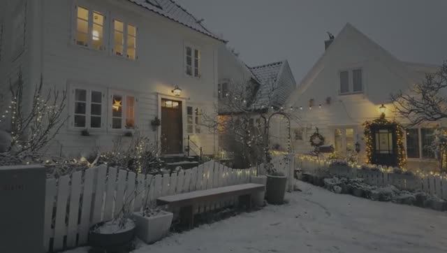 Сильный снегопад в Бергене - Скрытые улочки | Атмосферная пешеходная экскурсия