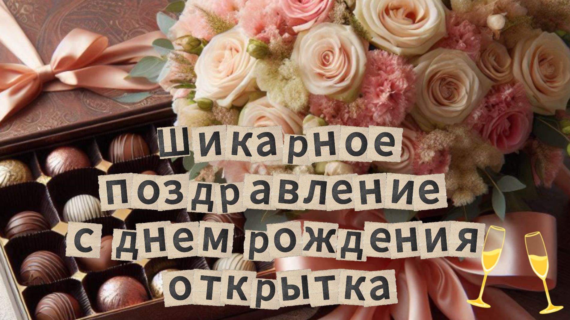 Шикарное поздравление с днем рождения открытка 🎉