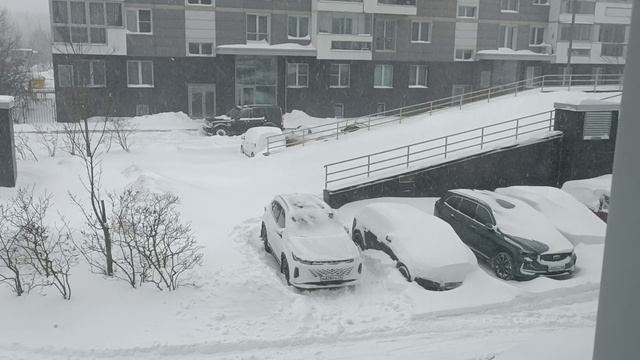 Снежный апокалипсис в Подмосковье,на Рублёвке
