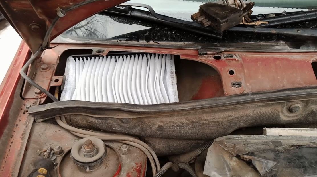 замена фильтра салона калина