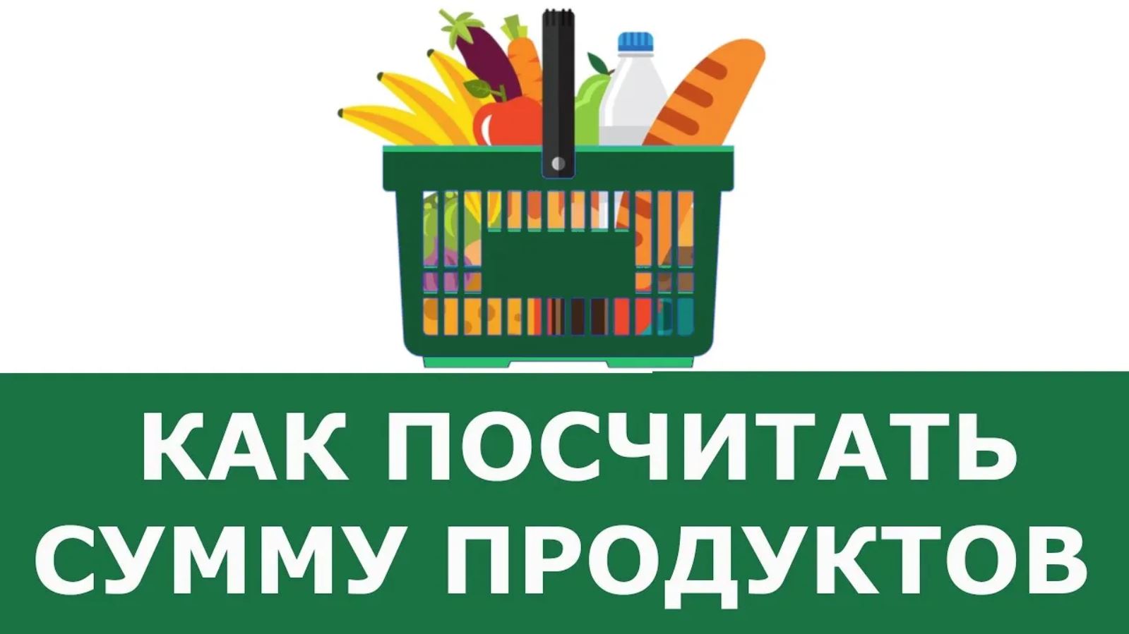 Как подсчитать сумму продуктов в Excel