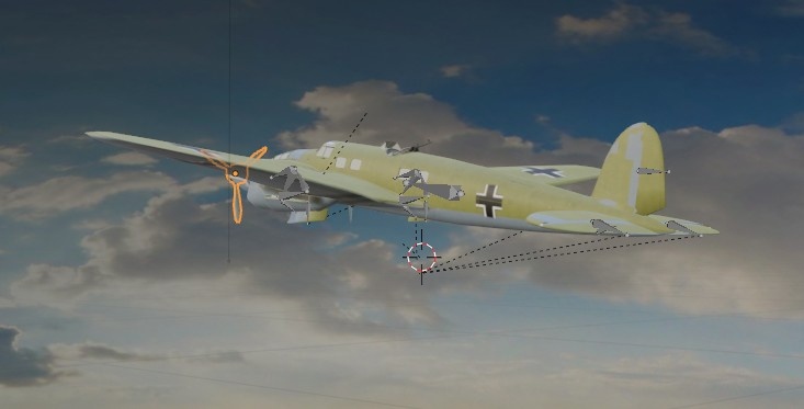 BLENDER 3.6 Ригг самолета и настройка в анимации для индиана джонса