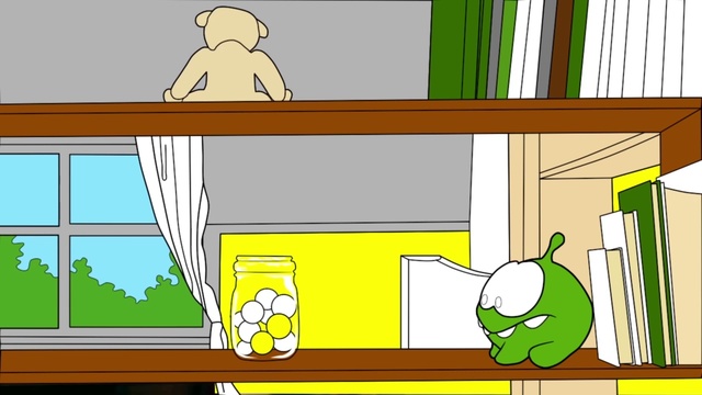 Мультик - Раскраска - Учим цвета - Ам Ням и банка с леденцами 