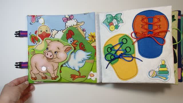 Развивающая книжка для Мирославы 1 годик в подарок от тёти и сестрёнки Софии