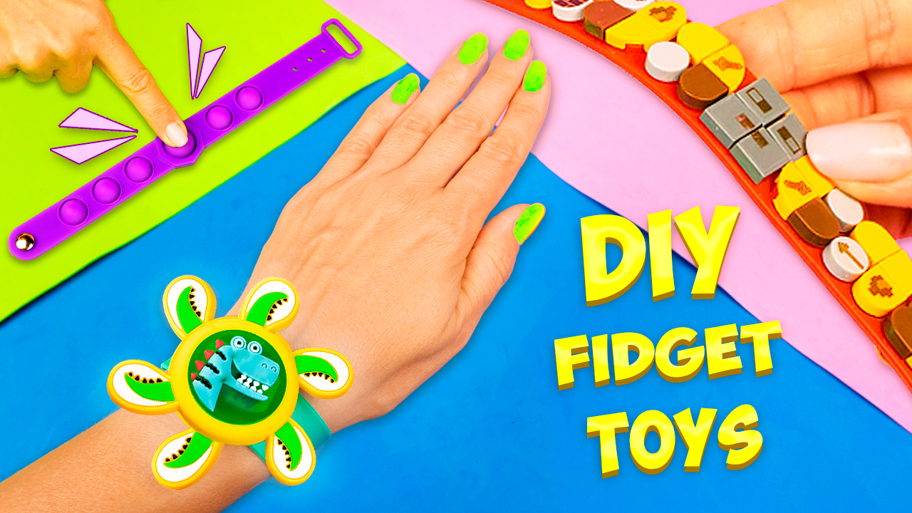 3 Антистресс Браслета Поп ит, Спинер и Лего